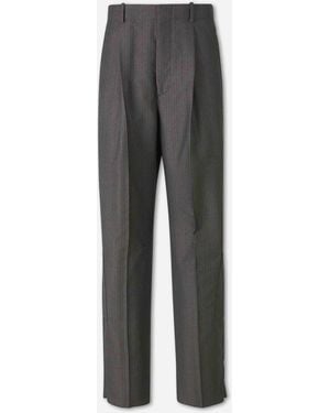 Bottega Veneta Mohair Wool Trousers - Grey