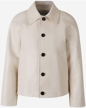 Bottega Veneta Giacca Di Pelle - Neutro