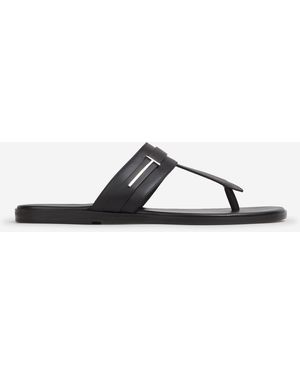 Tom Ford Leather Sandals T - Black
