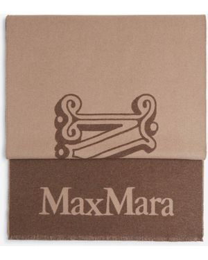 Max Mara Logo Für Kaschmir-Wollschal - Braun
