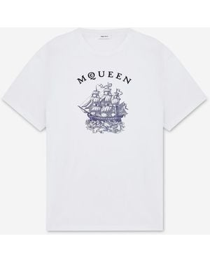 McQueen Maglietta Collo Rotondo - Bianco