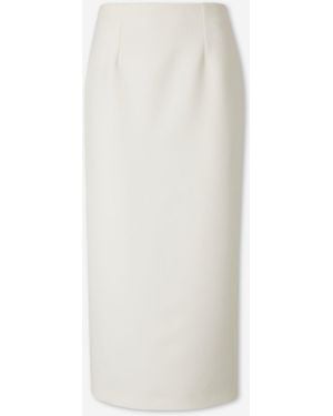 Roland Mouret Midi Pencil Skirt - White