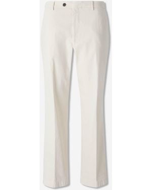 Berwich Cotton Straight Leg Pants - White