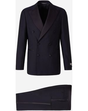 Canali Tuxedo Capri Wool - Blue