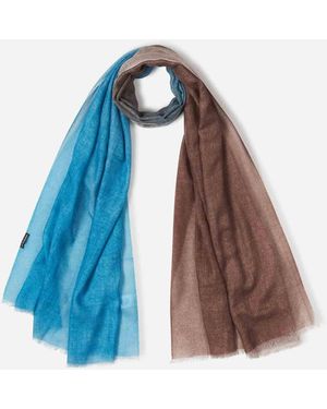 Santa Eulalia Sciarpa Di Seta Cashmere - Blu