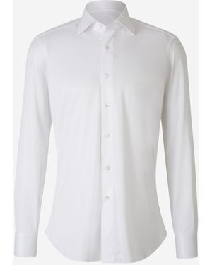 Fray Micro Knit Shirt - White
