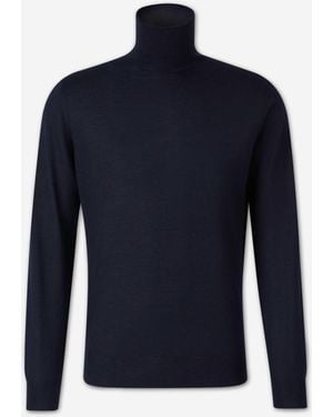 Santa Eulalia Thin Turtleneck Jumper - Blue