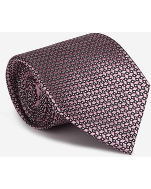 ZEGNA Printed Silk Tie - Purple