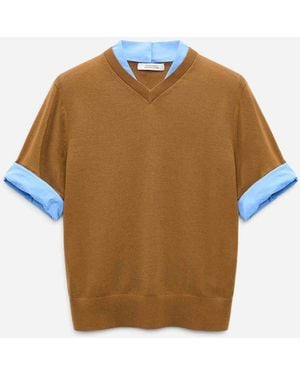 Dorothee Schumacher Layered Wool Sweater - Brown