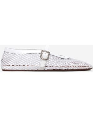 Alaïa Ballerine Piatte Rosse - Bianco