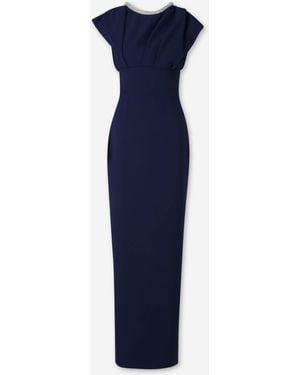 Rachel Gilbert Orion Trim Dress - Blue