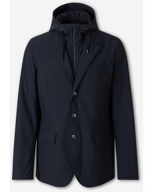 Herno Blazer Efect Coat - Blue