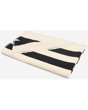 Ami Paris Toalla Playa Rayas - Blanco
