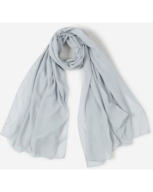 Santa Eulalia Plain Silk Scarf - Blue