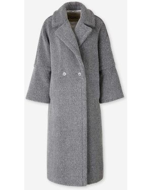 Herno Long Teddy Coat - Gray