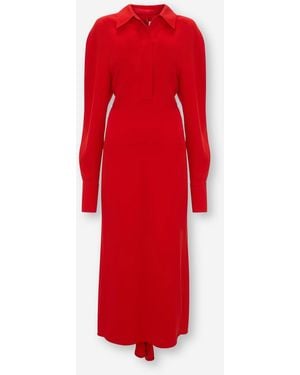 Victoria Beckham Vestito Midi - Rosso