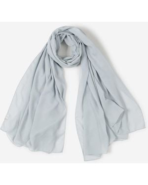 Santa Eulalia Plain Silk Scarf - Blue