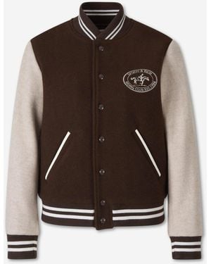 Sporty & Rich Wool Bomber Jacket - Brown