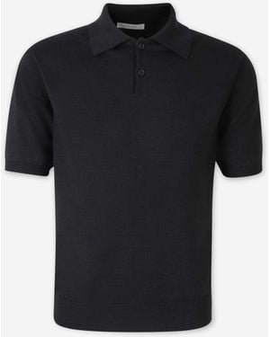 The Row Knitted Polo Shirt - Black