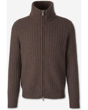 Santa Eulalia High Neck Cardigan - Brown