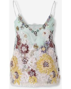 Costarellos Sasha Floral Top - White