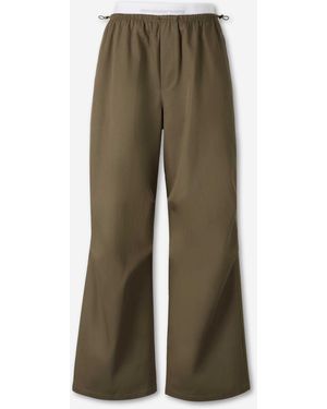 Alexander Wang Wide Leg Cotton Trousers - Green