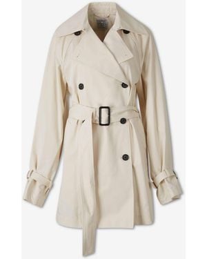 TOTEME Cotton Crossover Trench Coat - Natural