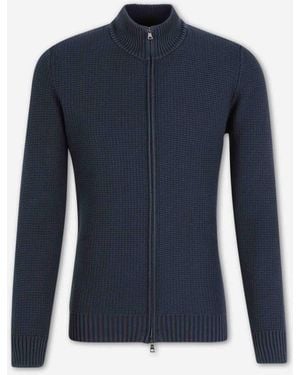 Santa Eulalia High Neck Cardigan - Blue