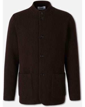 Lardini Mandarin Collar Cardigan - Black