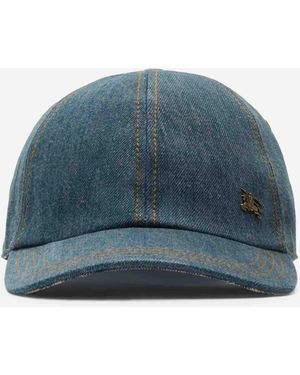 Burberry Casquette En Jean - Bleu