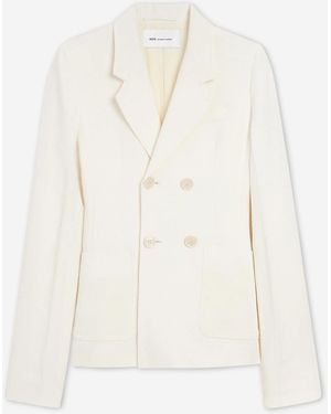 Ami Paris Zweireihiger Blazer - Weiß