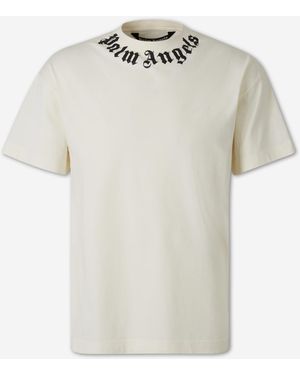 Palm Angels Short Sleeve Logo T-Shirt - White