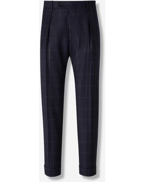 Santa Eulalia Wool Dress Trousers - Blue