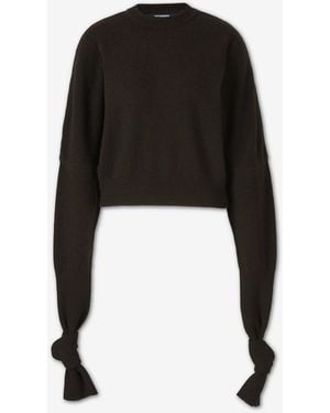 Jacquemus Jumper Cropped Knots - Black