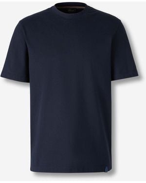 Brioni Baumwoll-T-Shirt - Blau