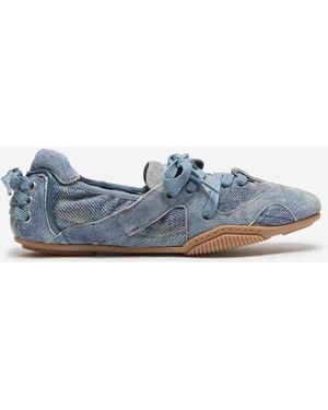 Acne Studios Denim Sneakers With Laces - Blue