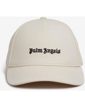 Palm Angels Cotton Cap With Logo - White