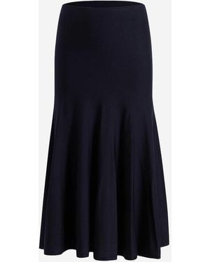 Khaite Mayu Midi Skirt Midnight - Blue