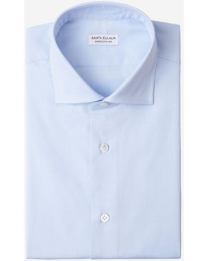 Santa Eulalia Cotton Twill Shirt - Blue