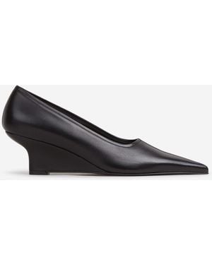 TOTEME Wedge Shoes Leather - Black