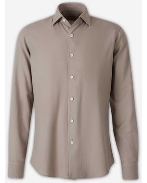 Santa Eulalia Plain Cotton Shirt - Grey