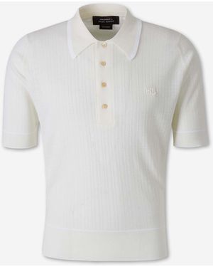Wales Bonner Polo Maille Blessing - Blanc
