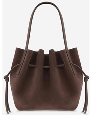 Yuzefi Scallop Mini Tote Bag - Brown