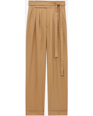 Saint Laurent Paper Bag Trousers - Natural