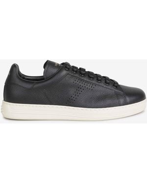 Tom Ford Schnürsneakers Aus Leder - Schwarz