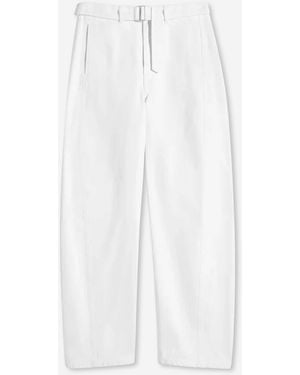 Lemaire Wide Leg Jeans With Belt - White