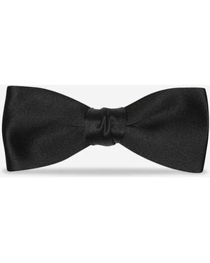 Saint Laurent Nœud Papillon Yves Satin - Noir