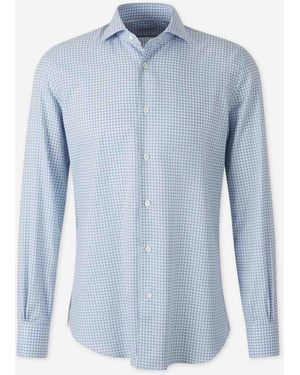 Santa Eulalia Cotton Plaid Shirt - Blue