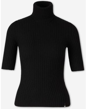 Herno Short Sleeve Sweater - Black