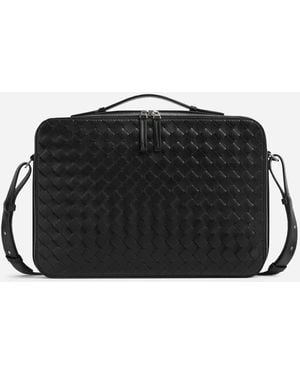 Bottega Veneta Intrecciato Leather Briefcase - Black